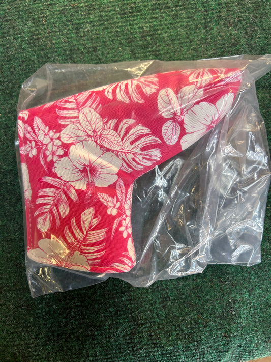 Logie Joes Hot Pink Floral Blade Style Putter Cover